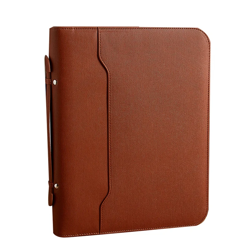 

Zippered Portfolio Organizer, Leather Padfolio Binder, Professional Business Binder, Organizer For Ipad/Document