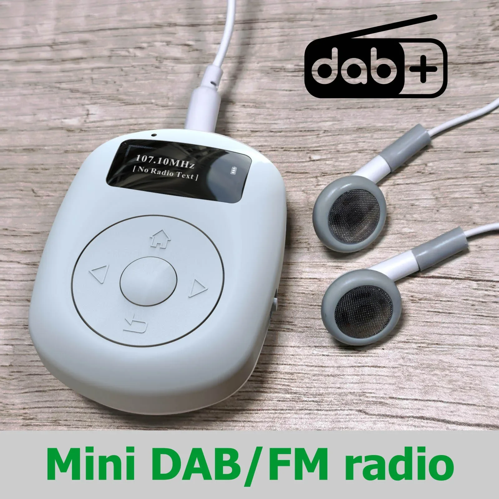 

Sports mini DAB radio, supports FM/DAB digital broadcast reception, with headphones included