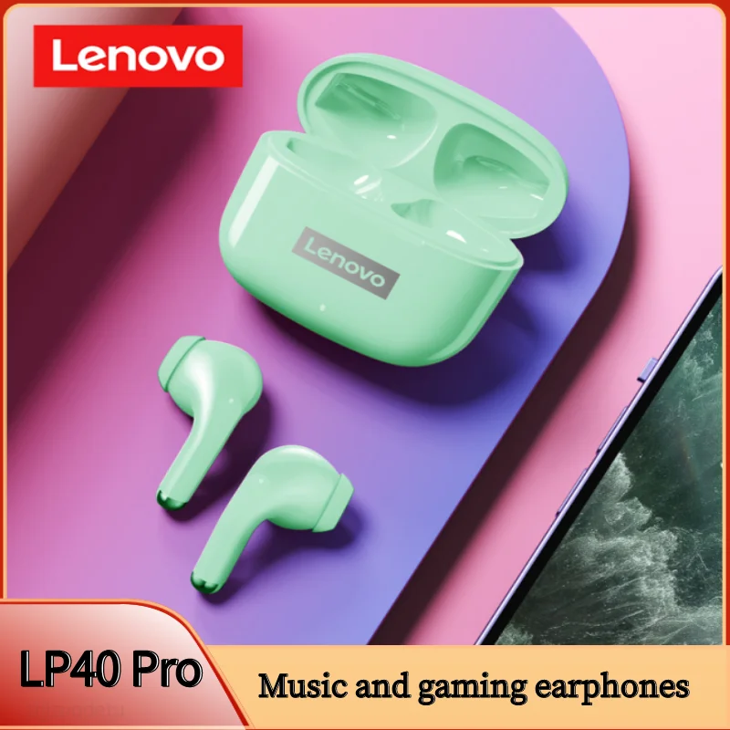 Original Lenovo LP40 Pro TWS Earphones Wireless Bluetooth 5.1 Sport Noise Reduction Headphones Touch Control 250mAH 2022 New