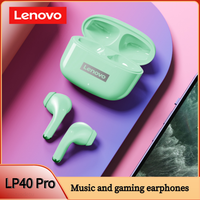 Original Lenovo LP40 Pro TWS Earphones Wireless Bluetooth 5.1 Sport Noise Reduction Headphones Touch Control 250mAH 2022 New