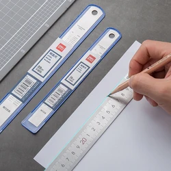 Steel ruler 30cmCentimeter scale ruler long iron ruler stainless steel independent packaging drawing measuring ruler steel plate