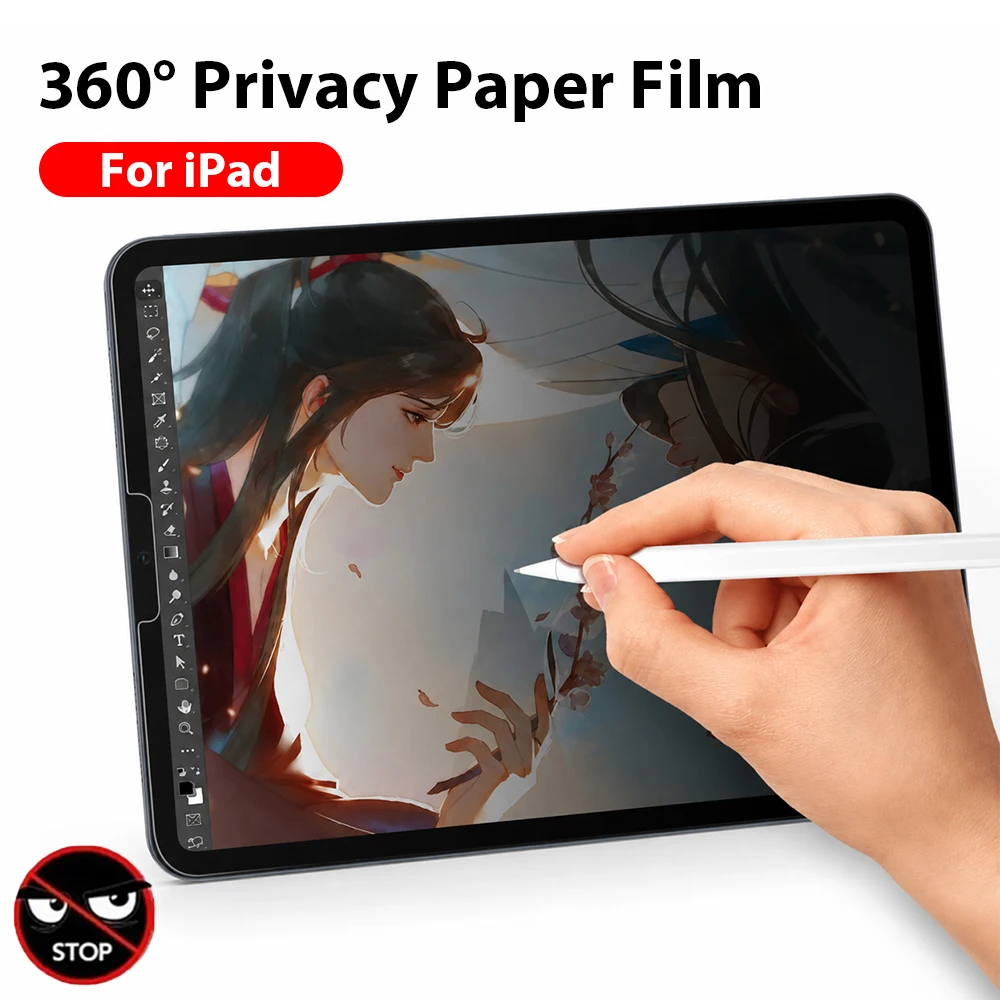 360° Privacy Paper Film For iPad Air 11 M4 M3 4 5 11th A16 Screen Protector For iPad Pro 12.9 13 M5 9th 10th Generation Mini 7 6