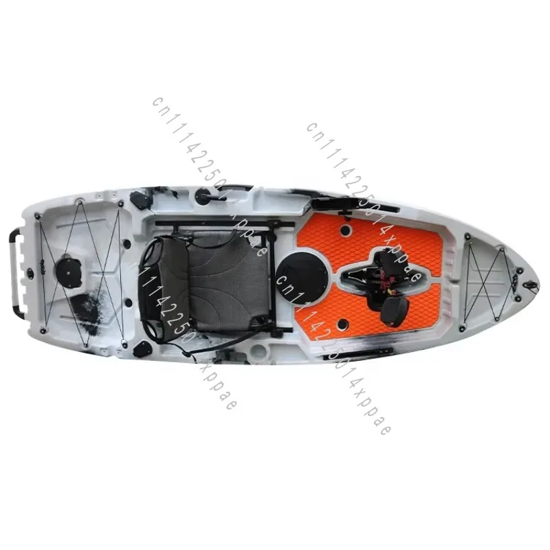 Single Seat Sit on Top Pedal Kayak PE 8FT Plastic Fishing  with Pedal Drive Canoe Kayak Fishing Boat