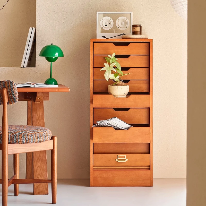 

Retro chest, rolling shutter, file cabinet, studio, storage storage cabinet, solid wood, antique treasure, jewelry cabinet.