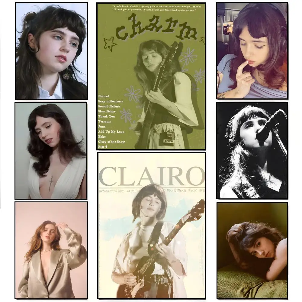 Indie Singer C-Clairo Poster Frameless Wall Art Print, Peel-and-Stick Removable