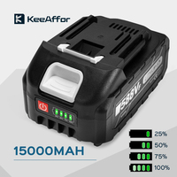 KEEAFFOR 18V 588VF Rechargeable Battery 15000mAh Lithium Ion Battery For Makita Electric Wrench Power Tools Battery EU US Plug