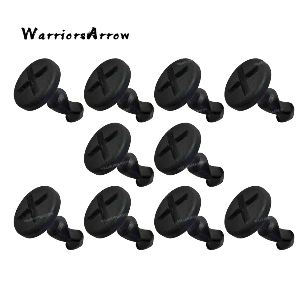 10Pcs Engine Compartment Cover Plate Screw Clips Black Plastic For Porsche Cayenne 2003-2010 95557271000 955 572 710 00