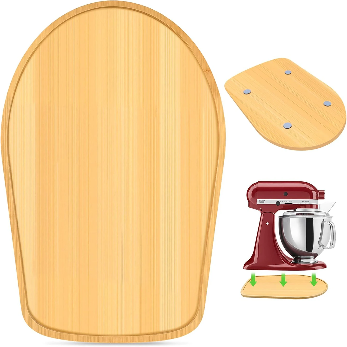 Bamboo Mixer Slider for KitchenAid 4.5-5 Qt Tilt-Head Stand Mixer Appliance Sliding Mat Pad, Kitchen Countertop Storage Accessor