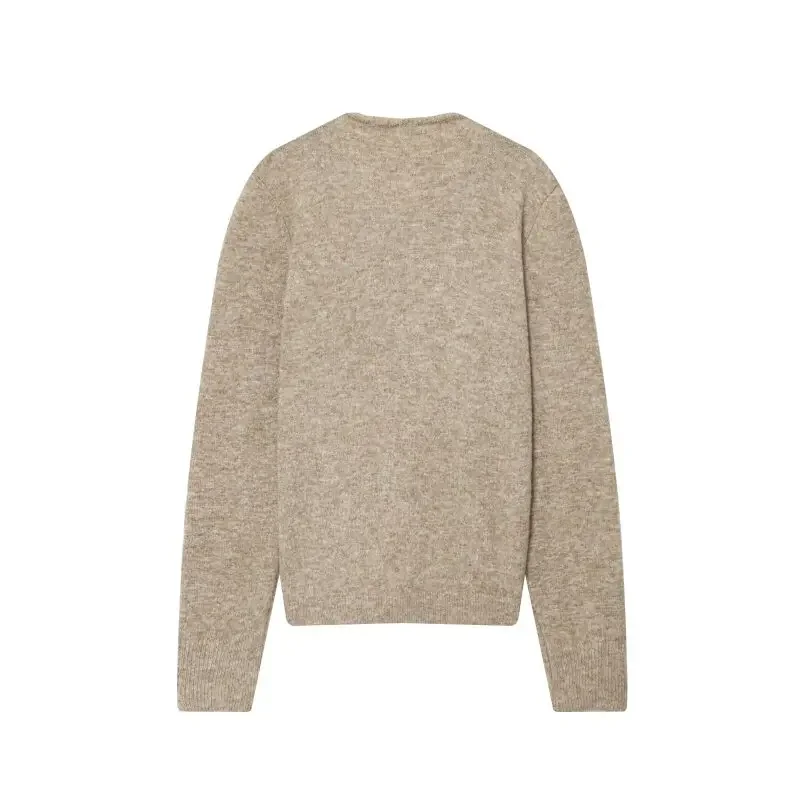 Botão camisola de malha topos bainha gravata um nó design mangas compridas moda senhora do escritório outono inverno quente streetwear casaco