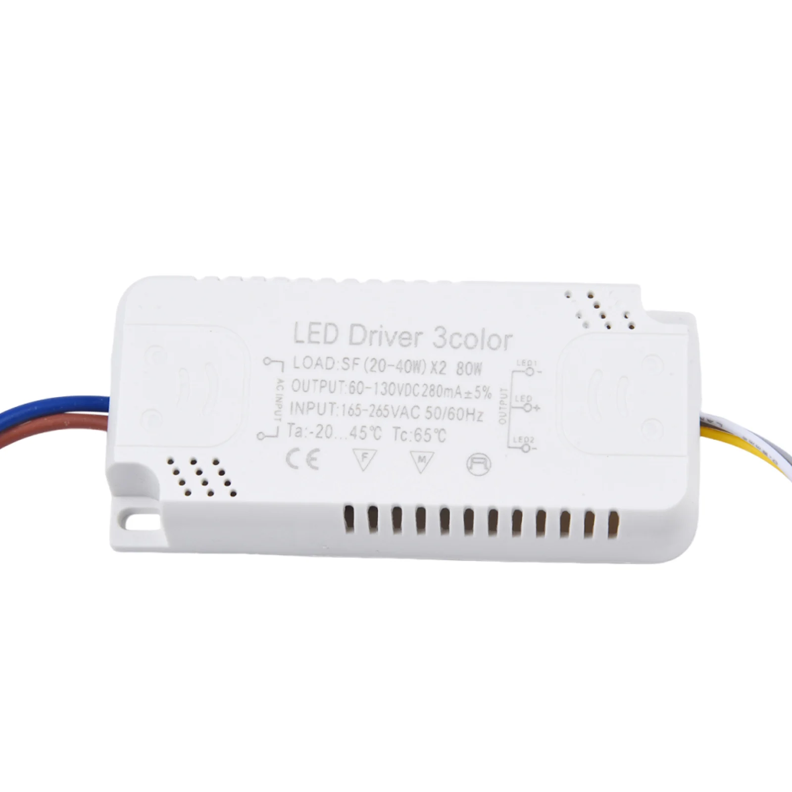 Adapter LED Driver 260-280mA 3 Color 50-60HZ AC165-265V For LED Lighting Non-Isolating Replacement Transformer
