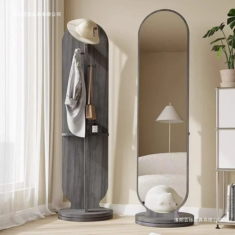 Full-length mirror Floor-to-ceiling mirror Household rotating  Girls' bedroom Dormitory