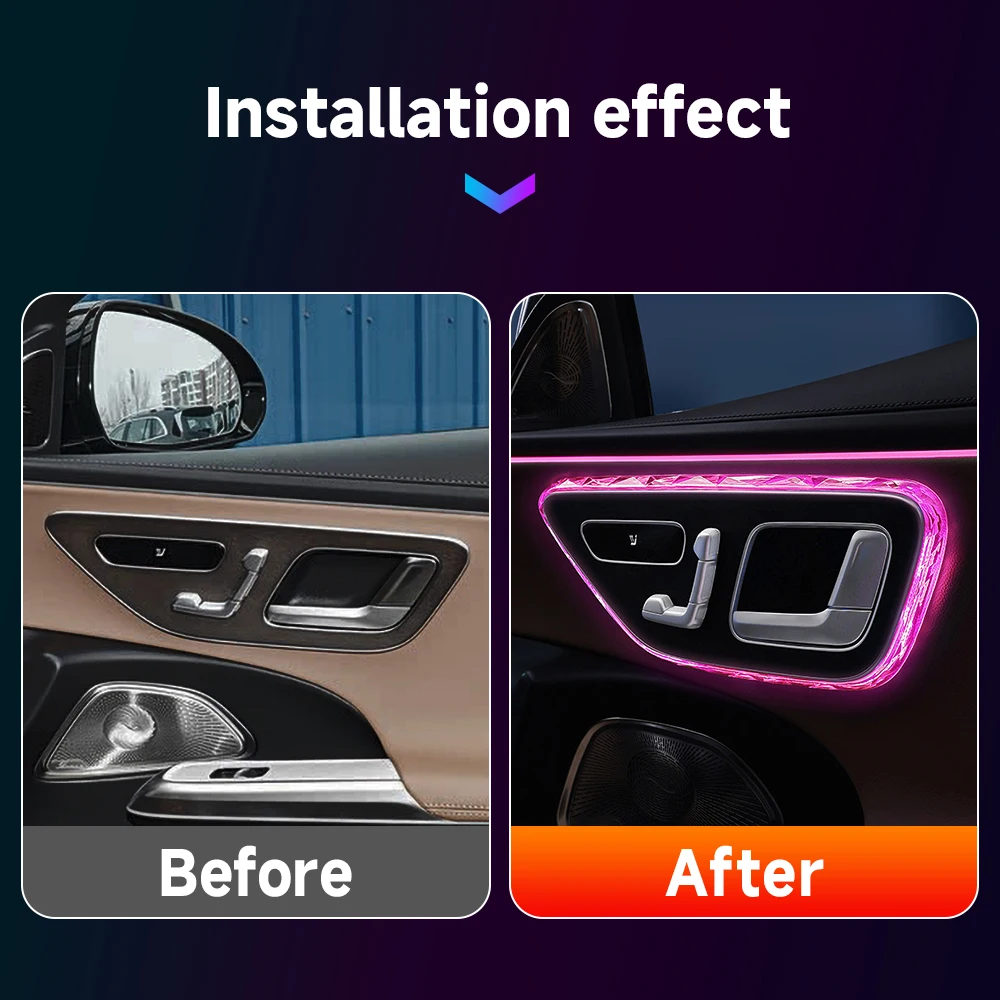 Für Mercedes Benz S-Klasse W223 2021 2022 2023 2024 2025 2026 2027 Kristall-Ambientebeleuchtung für Autotüren / Dachleseleuchten-Verkleidung – Detail 4