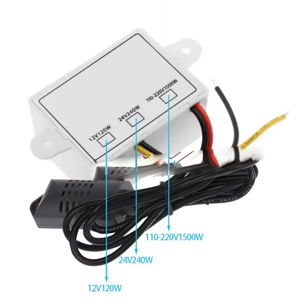 1pc Digital Humidity Switch Controller XH-W3005 Humidity Sensor 0-99%RH 12V/24V/220V Multi-voltage Direct Output Power Tools