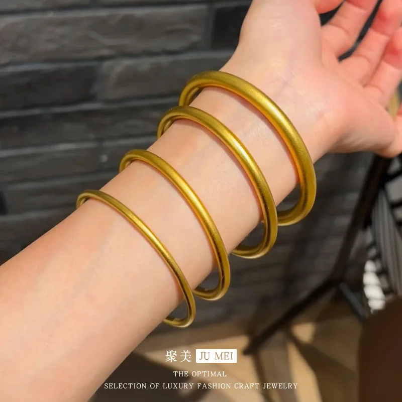 

Classic Versatile 9999 24K Real Gold Circle Inherited Premium Women's Lotus Bracelet