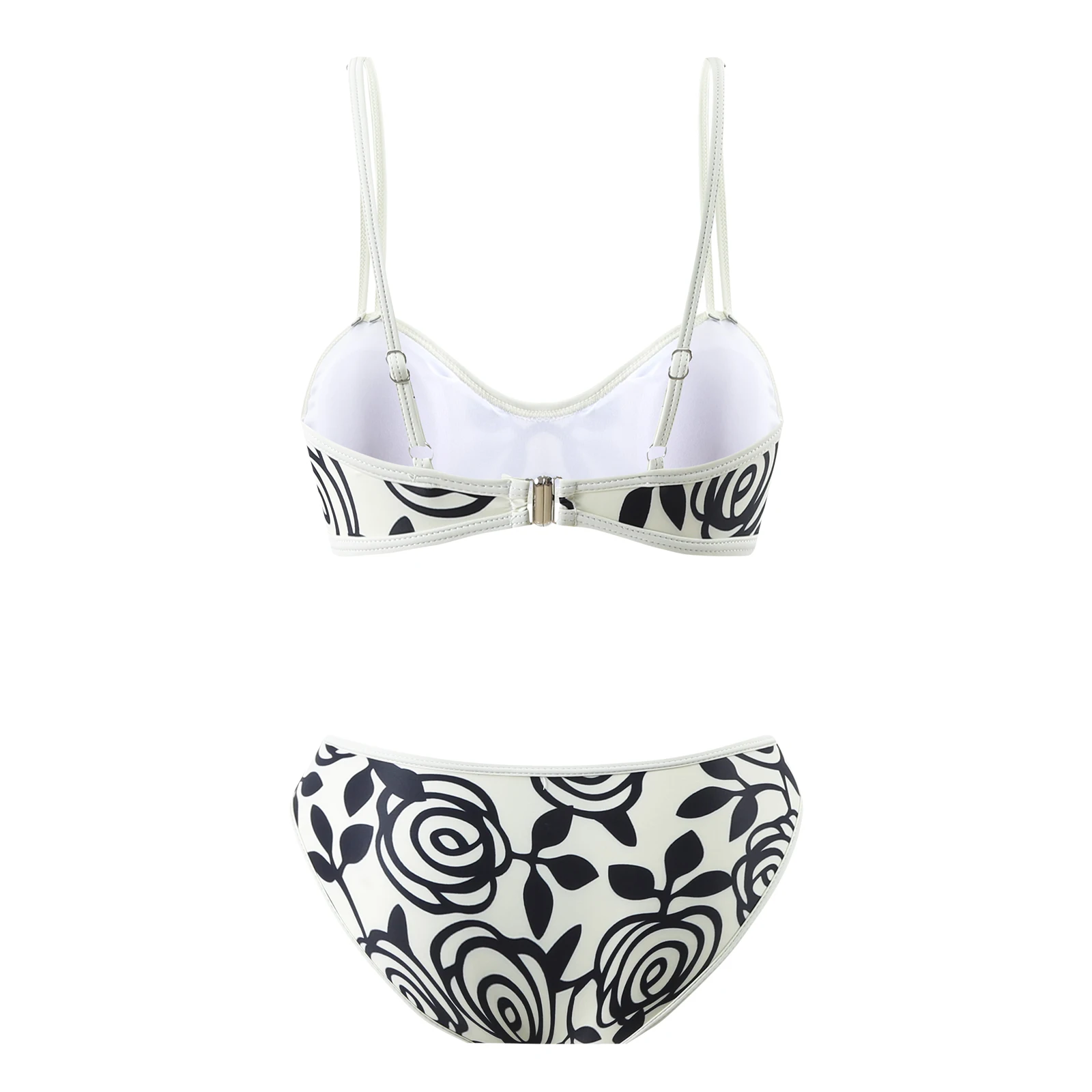 Two-Piece Bikini Sexy Push Up Swimsuit Backless Beach Wear For Women Floral Print Swimwear Set Female Bikinis Summer