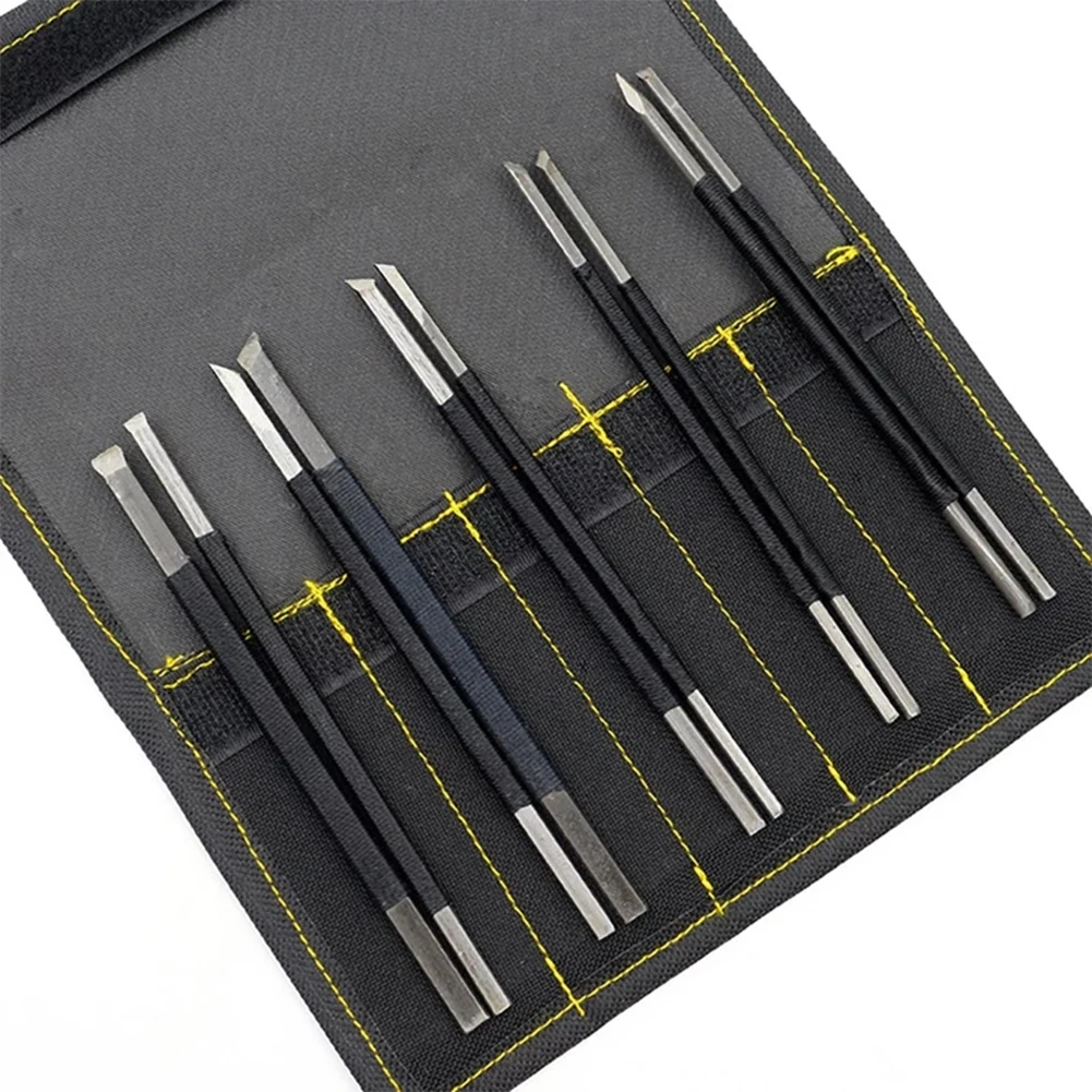 10Pcs/Set Stone Carving Cutter Chisel Stone Carving Engraving Cutter Seal Stone