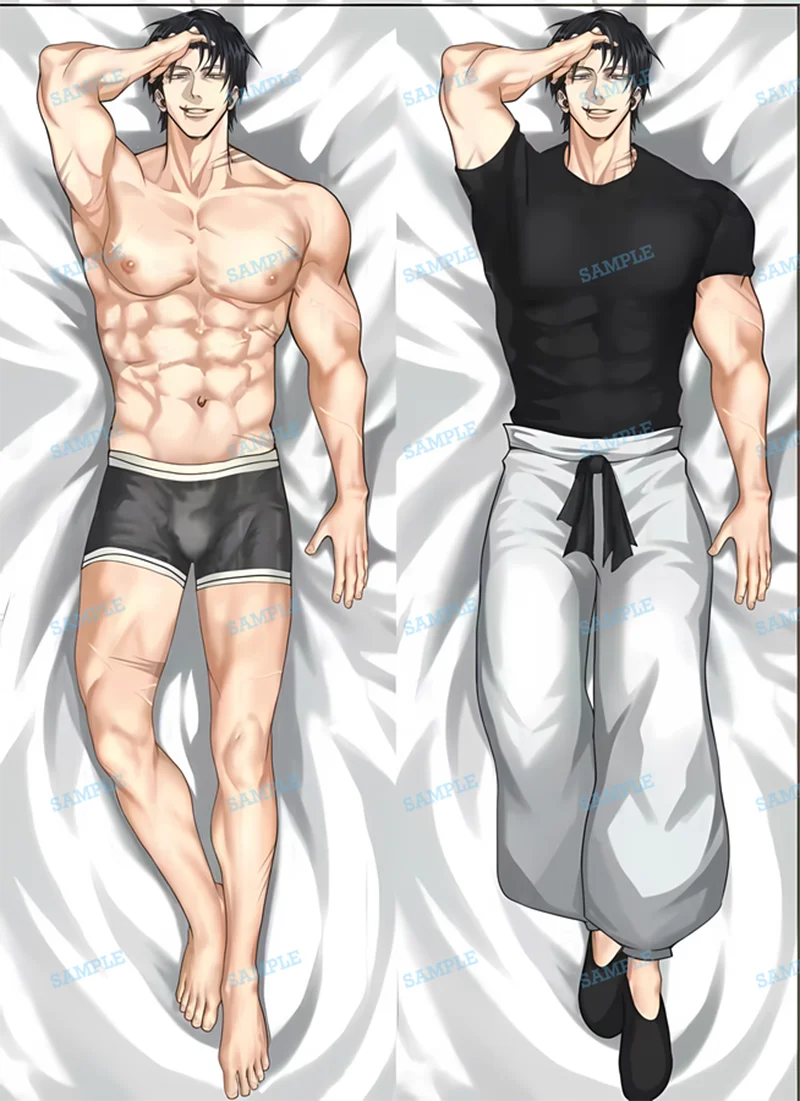 Funda de almohada de cuerpo Anime Dakimakura Jujutsu Phantom Parade Kaisen Fushiguro Touji, ropa de cama, cojín que se adapta