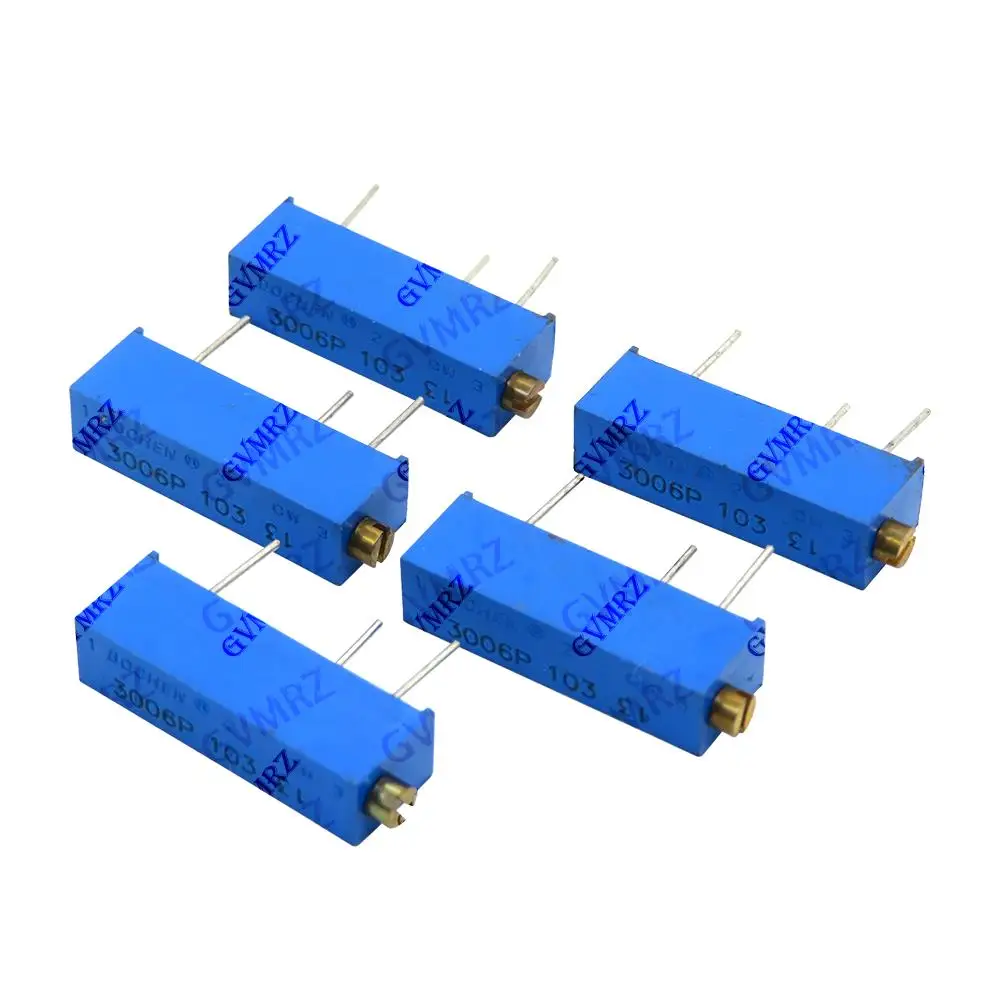  10PCS 100R 200R 500R 3006P Trimmer resistor Assortment Kit Variable Resistors for Arduino, DIY Electronics 500K 1K 10K  200R