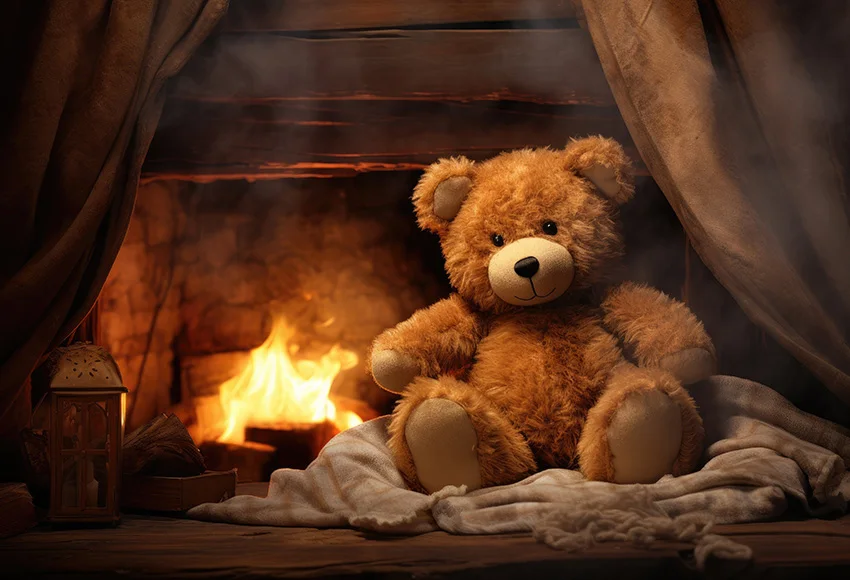 Mehofond Photography Background Cute Bear Flower Newborn Baby Kid Birthday Party Cake Smash Portrait Decor Backdrop Photo Studio