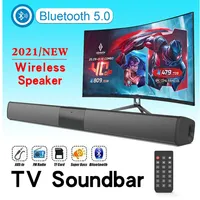 Home TV Soundbar Wired and Wireless Bluetooth Speaker Cinema Sound System Stereo Surround with FM Radio Music Center Boombox