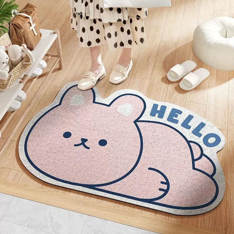 Cartoon Series Coil Door Mat Scraping Sand Dust Removal Door Entry Floor Mat Porch Welcome Doormat Wear-resistant Non-slip Mat