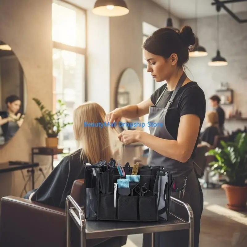 40JD Ventilated Multiple Layer Styling Tool Large Polyester Carrying Bag For Barber Equipment