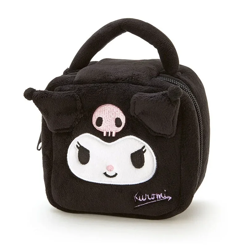 Sanrio Women\'s Makeup Bag Cartoon Cute Melody Cinnamoroll Kuromi Girl Portable Large Capacity with Zipper Cosmetics Storage Bag