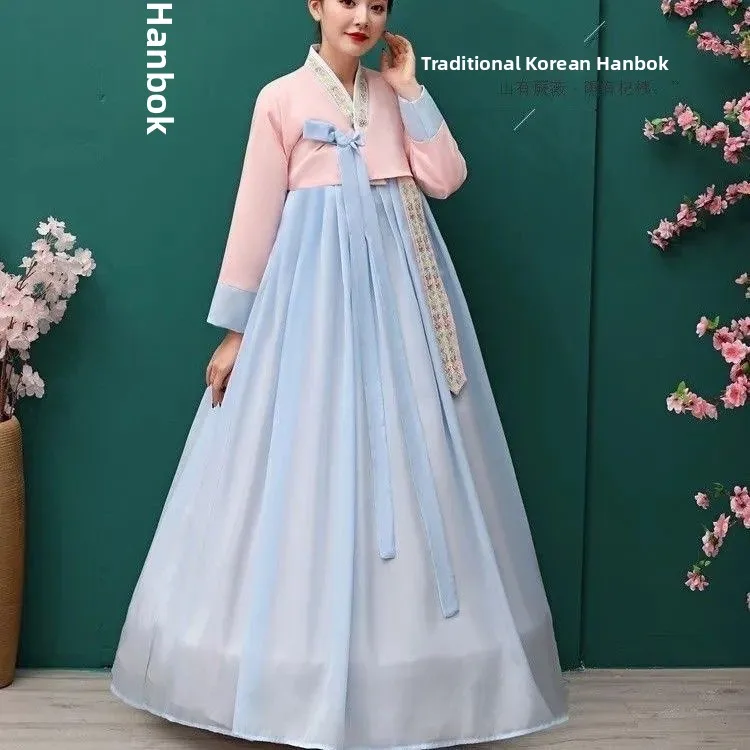 Traditional Korean Women's Hanbok Dance Costume Set Photography Studio Korean Traditional Clothing Female Model Outfit Set
