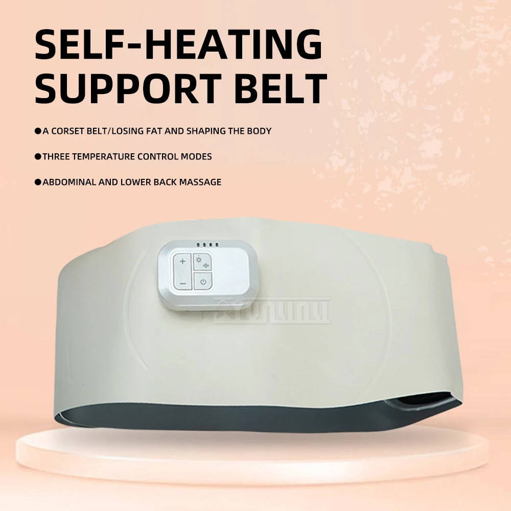 

Silver Ion Plastic Waist Sweat Slimming Belt EMS Abdominal Fitness Heating Fat-Burning Massage Belt