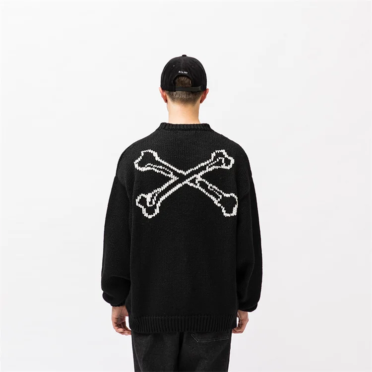 

2023 WTAPS high quality Bone round neck knitting pullover loose sweater MY679