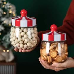 Tarro de regalo transparente para aperitivos, horneado, fechas de leche, galletas, pastelería de hojaldre y almacenamiento