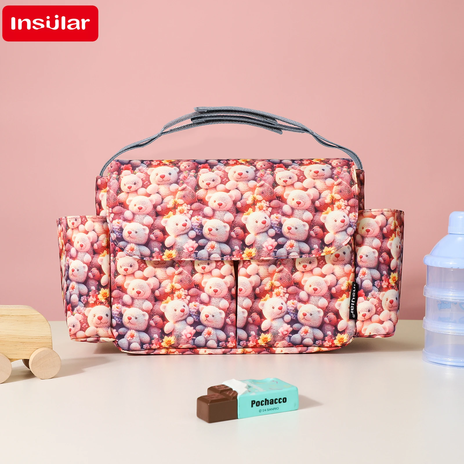 

Multi-functional Baby Stroller Diaper Bag Hanging Bags Waterproof Child Cart Organizer with Bottle And Cup Storage