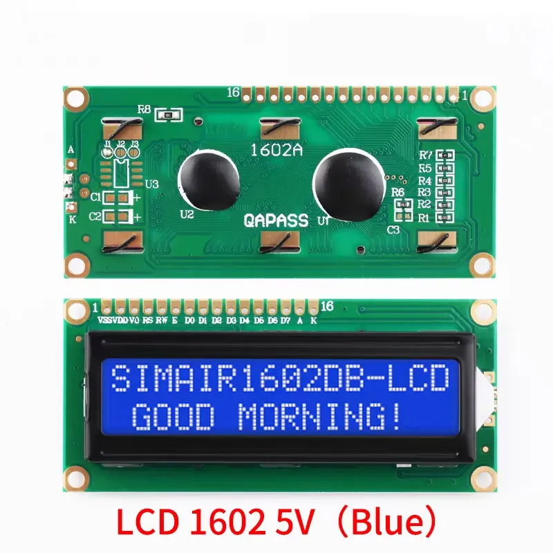 LCD1602 1602A LCD Module Blauw/Geel Groen Scherm 16x2 Karakter LCD Display PCF8574T PCF8574 IIC I2C Interface 5 V/voor arduino