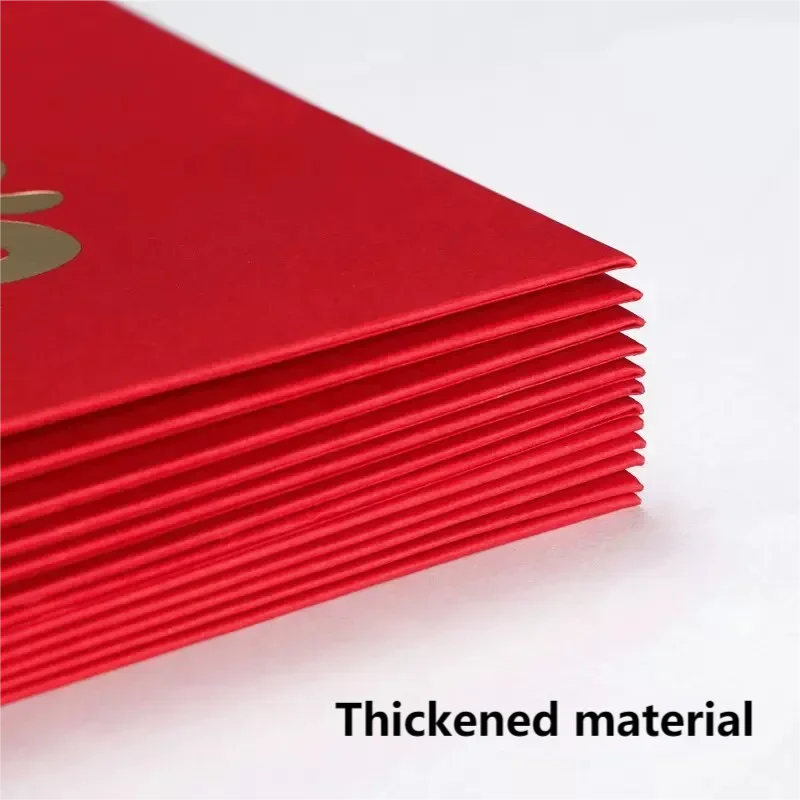 6pcs Happy Birthday Red Envelope Hot Stamping Creative Red Pocket Red Pocket For Lucky Money Birthday Wedding Red Gift Envelopes