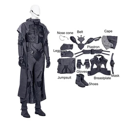 New Arrakis Aka Dune Cosplay Costume Fremen Stillsuit Paul Atreides Costume Armor Suit with Vest Jumpsuit Cape Halloween Outfit