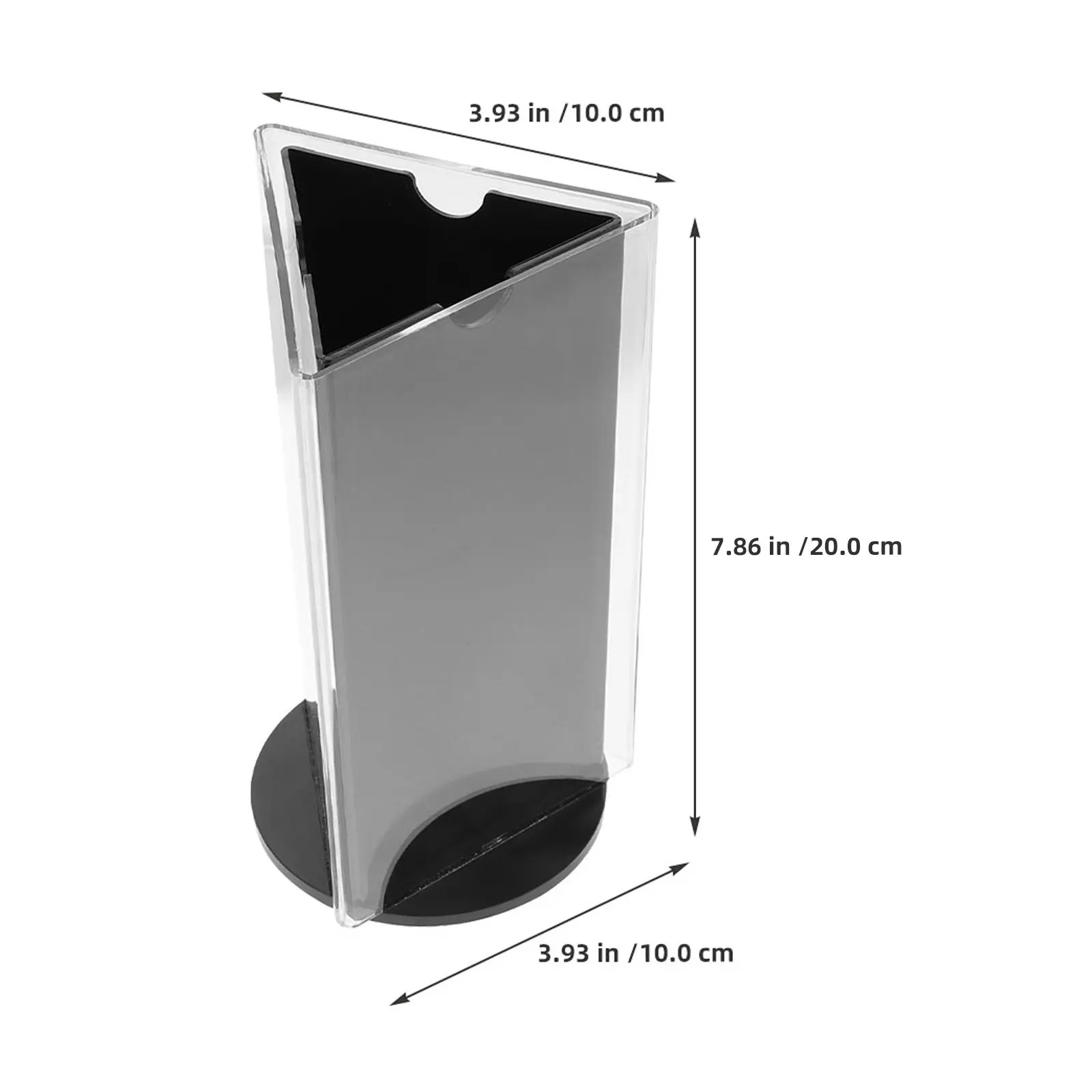 2Pcs Clear Acrylic Rotating Table Tent Sign Holder Triangular Menu Display Stand Restaurant Cafe Table Number Holder Paper