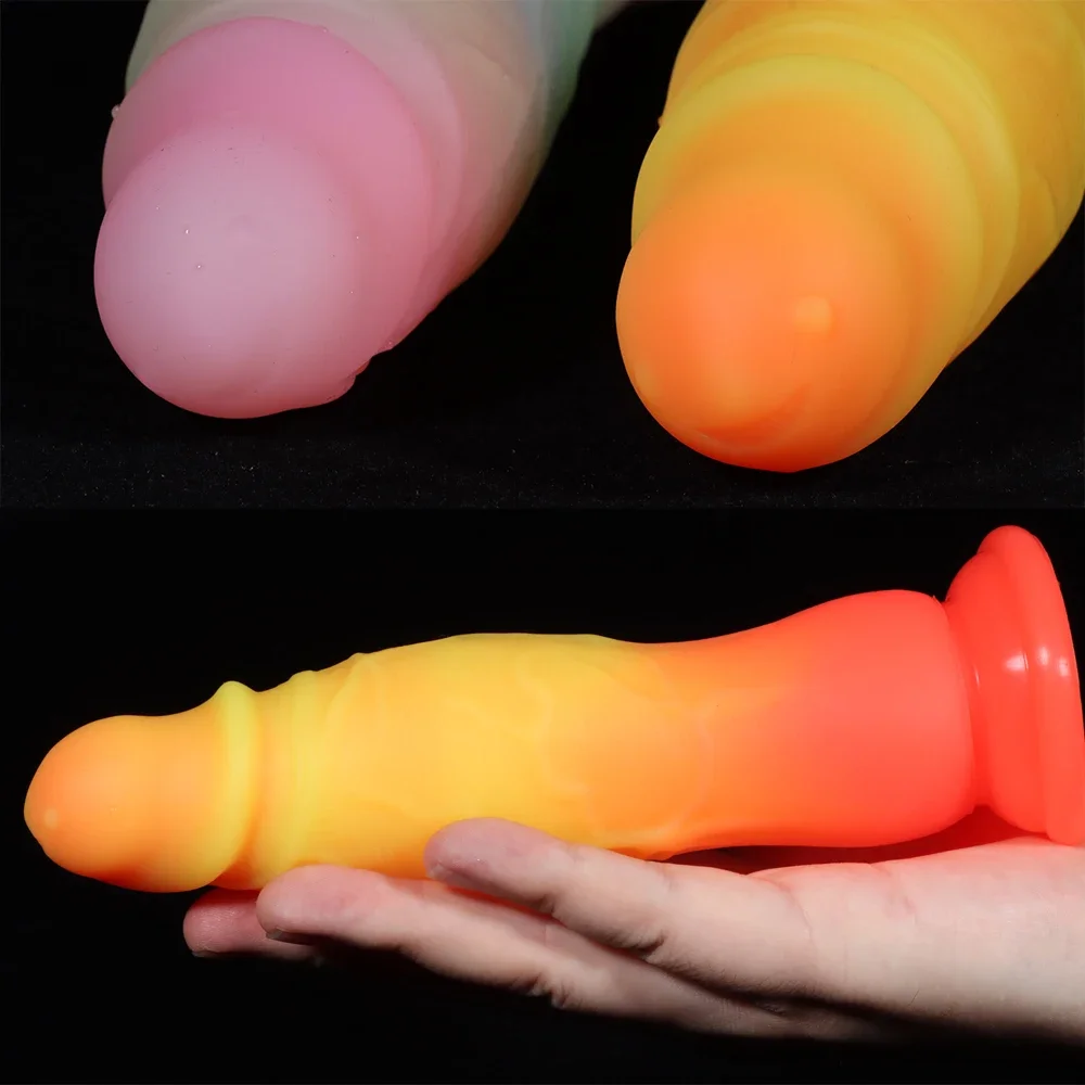 Colourful Realistic Dildos Huge Plug Anal Thick Stick Soft Vagina Plug Massage for Adult 18+  Female Masturbator Sex Toys