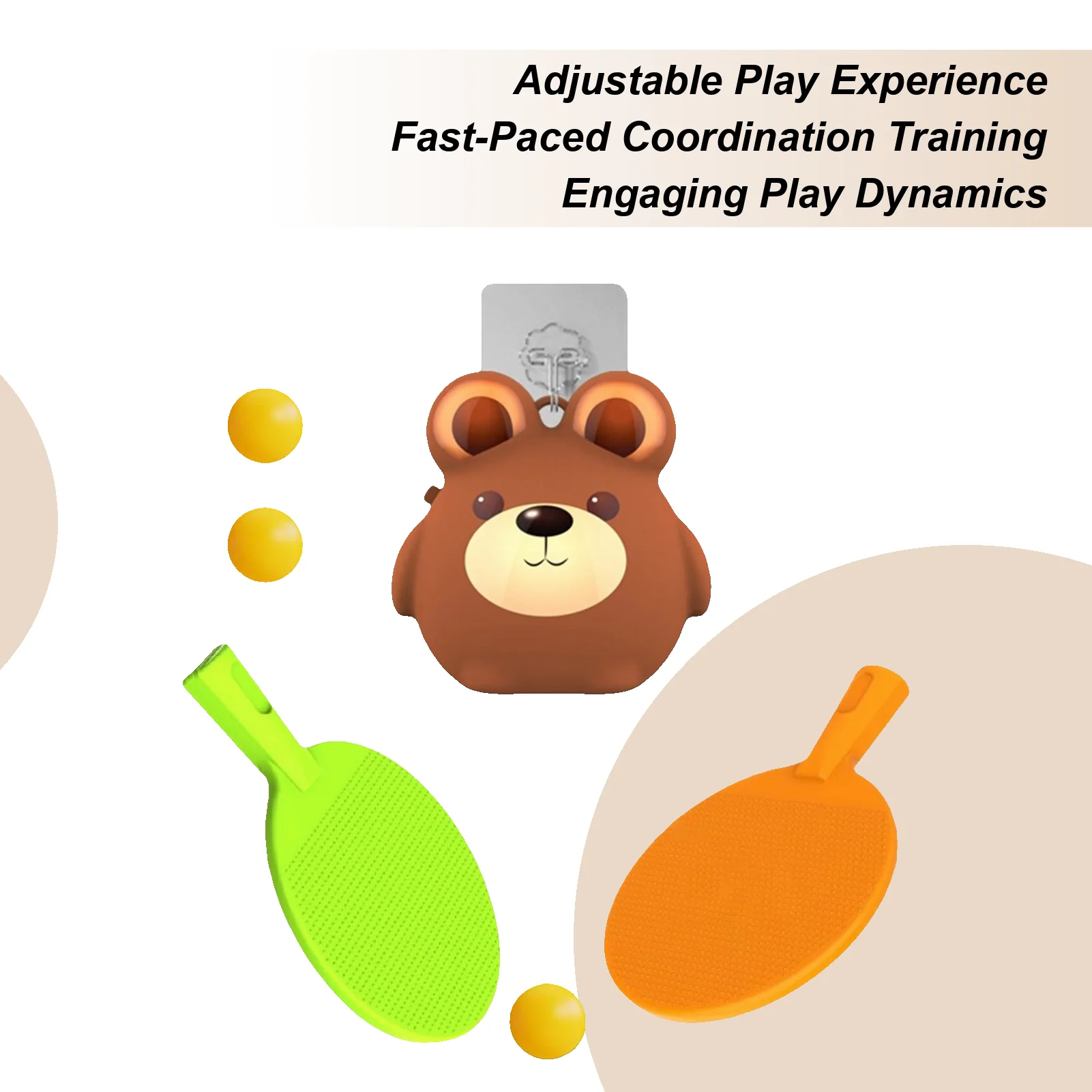 

Door Pong Game Interactive Adjustable Portable Sport Accessories Table Tennis Trainer For Yard Wall Indoors Play Practice Brain