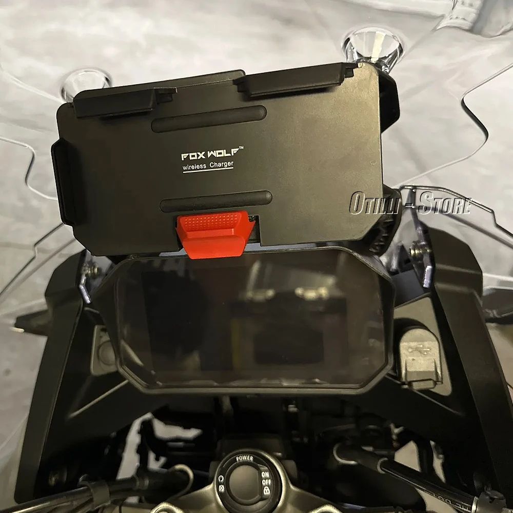 For BMW R1300GS R1200GS R1250GS ADV F750GS F850GS F900R S1000XR Motorcycle Wireless Charging GPS Phone Holder Navigation Bracket