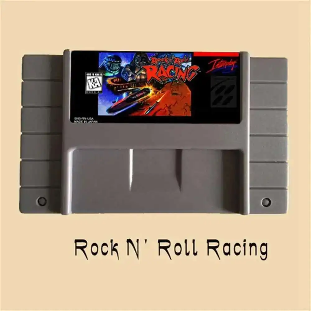 Rock N'-Roll Racing 16-битная большая серая игровая карта для игрока США NTSC
