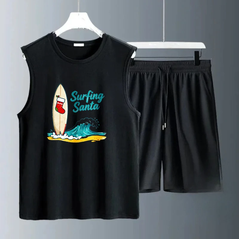 الرجال تانك الأعلى مجموعات الأزياء تنفس البوليستر Summe قصيرة الأكمام + السراويل ملابس للرجال مجموعة الرجال البلوز مجموعة الرجال مجموعة