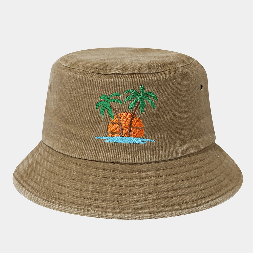 

Bucket Hat ‌Coconut Tree Women Men Summer Sun Protection Wide Brim Cap Accessory For Fishing Beach Climb Outdoor Hike