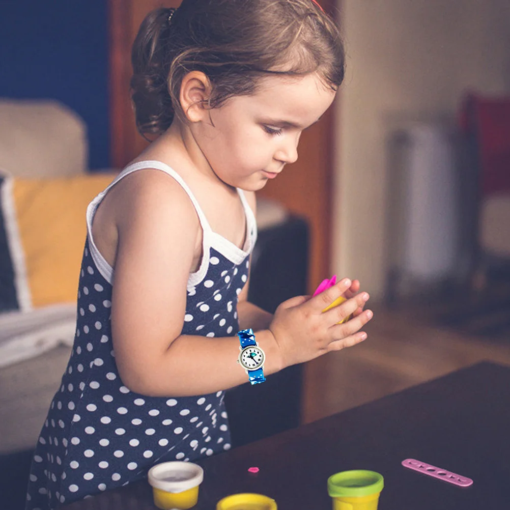 Dolphin Pattern Cartoon Children Student Gift Waterproof Time Learning Watch For Child Dolphin Pattern Watch Girls Boys