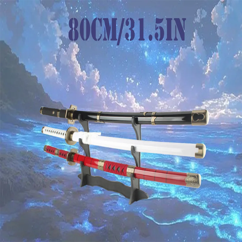

Roronoa Zoro 3Pcs Katanas Set One Piece Wado Ichimonji Sandai Kitetsu Enma Purple Anime Cosplay Toy Weapon Halloween Gift