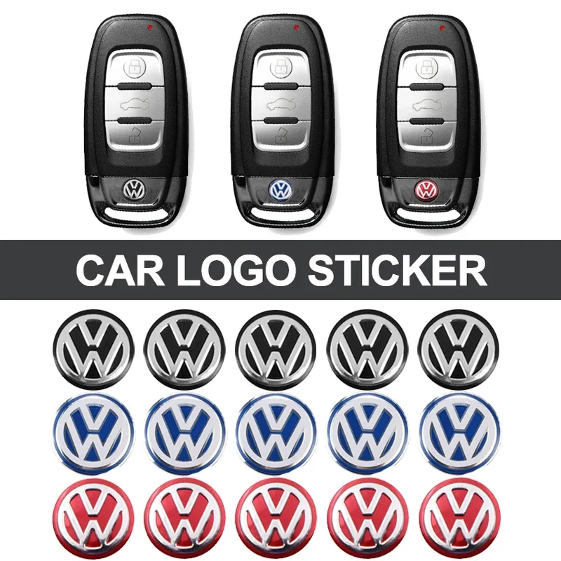 Car Goods 14MM Remote Car Key Stickers Emblem Accessories For Volkswagen Tiguan Golf-5 6 7 MK6 B5 B6 B7 Jetta Lavida Polo Tiguan