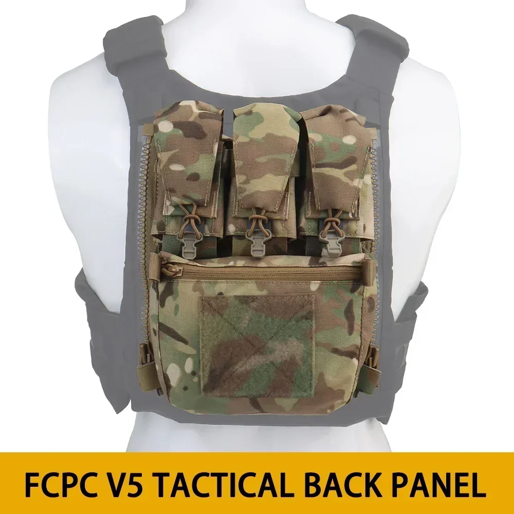 Tactical V5 FCPC Vest Backplate Supplement Sub-package Airsoft Triple Magazine Bags Hunting Vest Plate Carrier Accessories