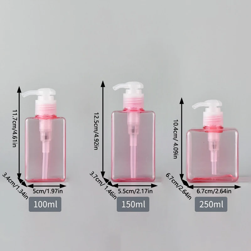 NUEVA OFERTA Botellas Cuadradas Recargables para Champú y Gel de Ducha con Bomba Dosificadora para Champú, Acondicionador y Jabón Corporal para Baño de Hotel