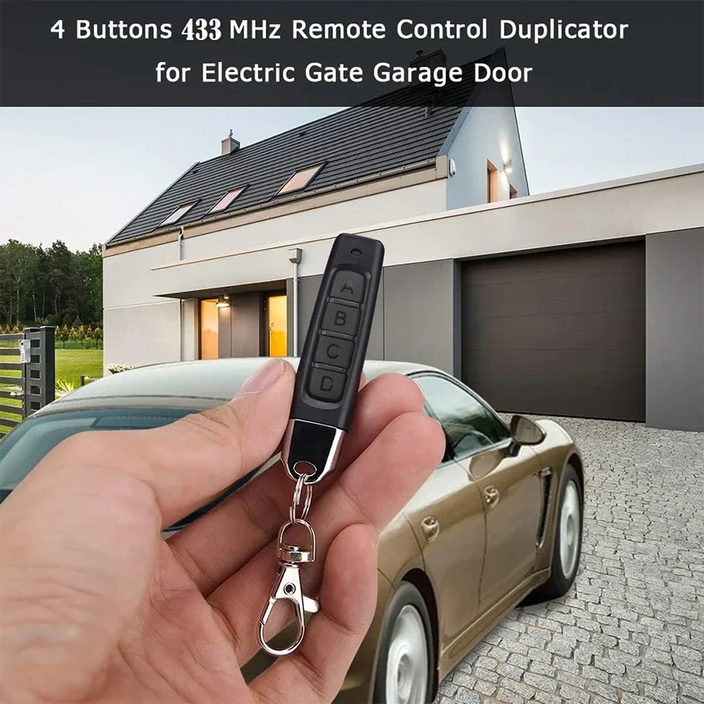 433MHz Auto Copy Remote Control Electric Garage Door Opener Remote Controller Duplicator Clone Cloning Code 4 Keys Transmitter