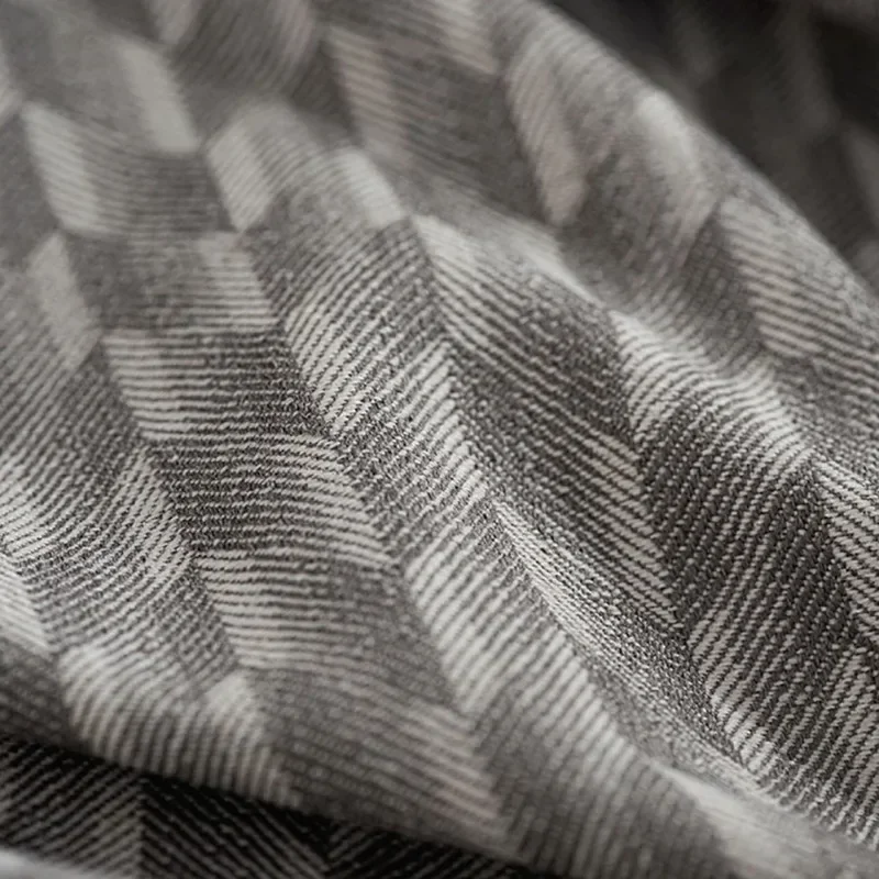 

New Cotton Linen Simple Jacquard Luxury Curtains for Living Room Dining Bedroom Blackout Fashion Gray Window Decoration Elegant
