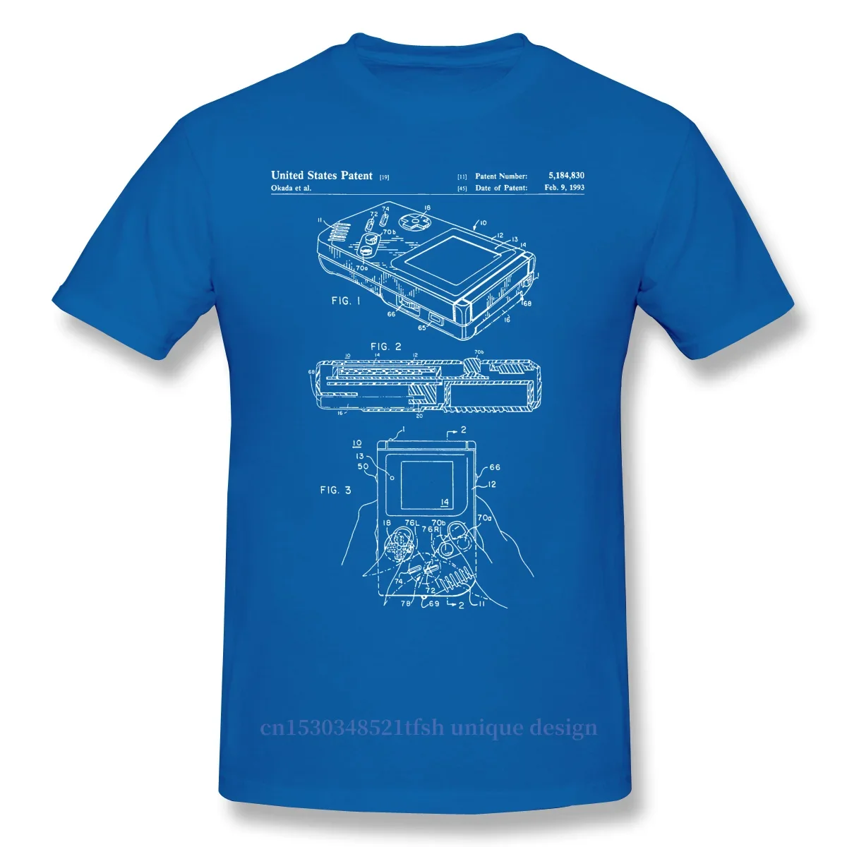 Nintendo Game Boy Patent Gameboy T-Shirt Men Top Quality Short Summer Sleeve Russian Games Online Casual Shirt Loose